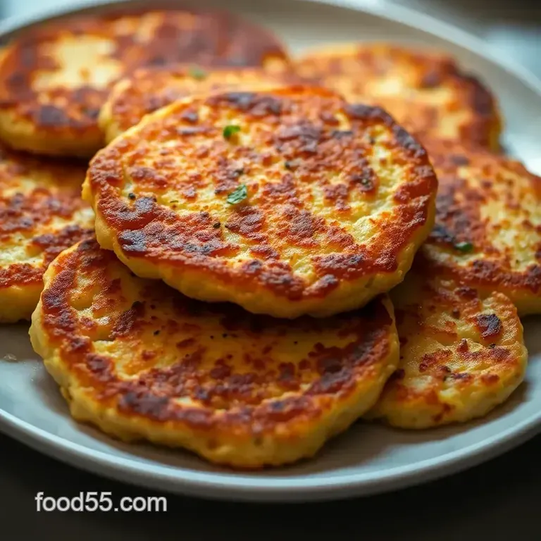 Golden & Crispy Potato Pancakes presentation