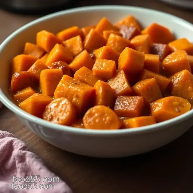 Grandma Betty&#039 s Buttery Bourbon Candied Yams presentation