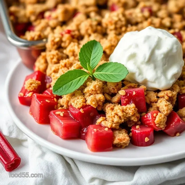 Grandma' s Rhubarb Crisp presentation