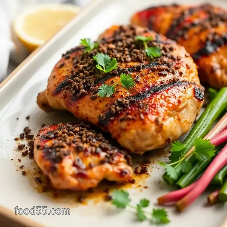 Grill Chicken with Savory Coffee Spice Rub presentation