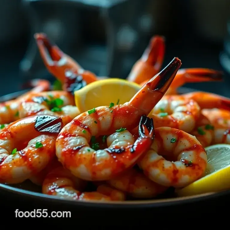 Perfectly Grilled Colossal Shrimp with Garlic-Lemon Butter Sauce