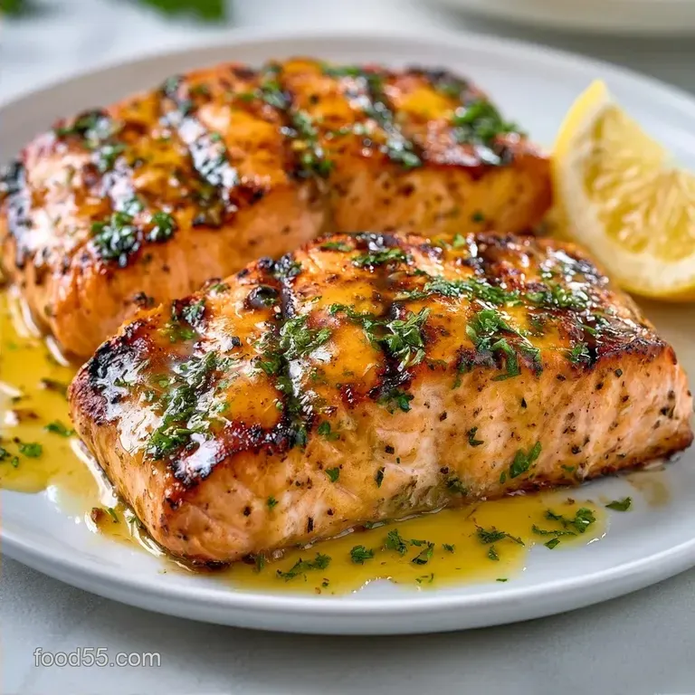 Healthy Grilled Salmon Lemon Sauce