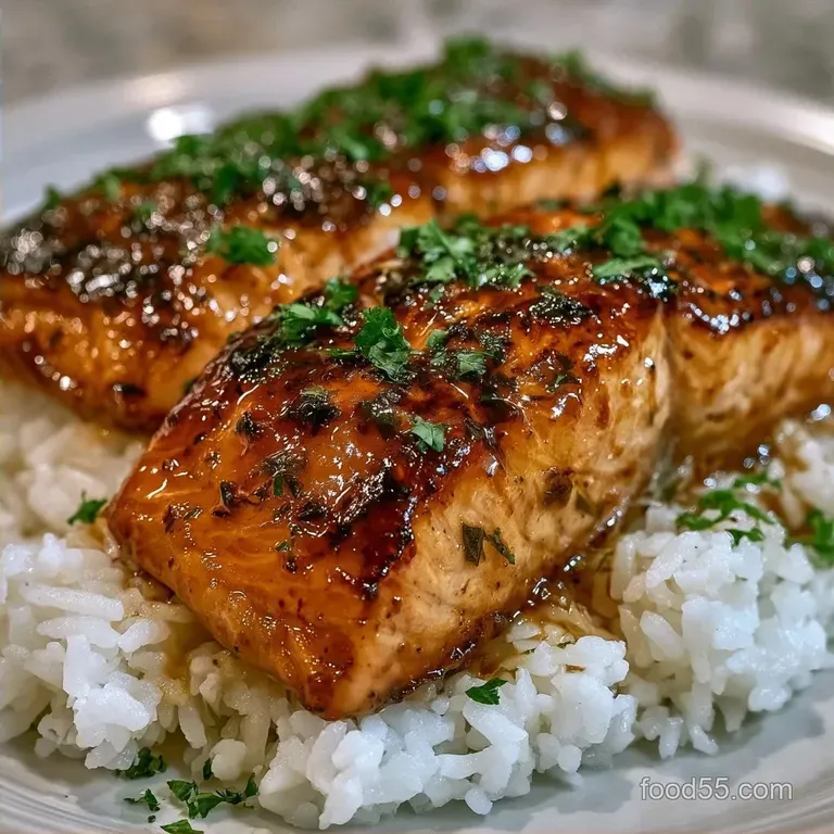 Grilled Salmon Rice Bowl with Honey Soy Glaze