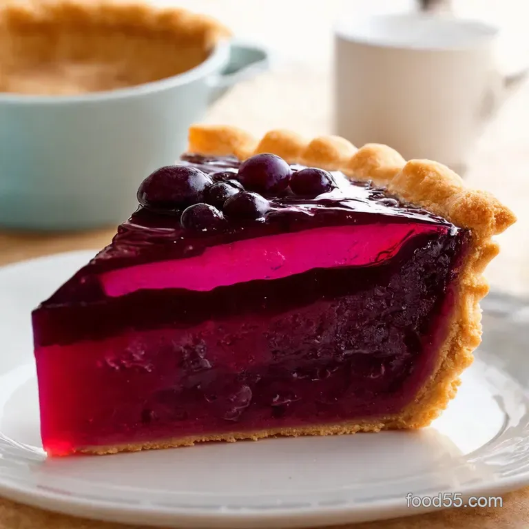 Groovy Grape Cream Dream Nobake Jello Pie presentation