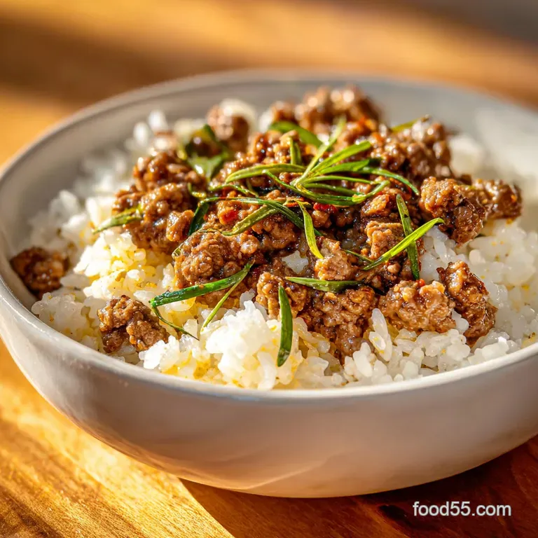 Garlic Butter Ground Beef and Rice Recipe: Velvety