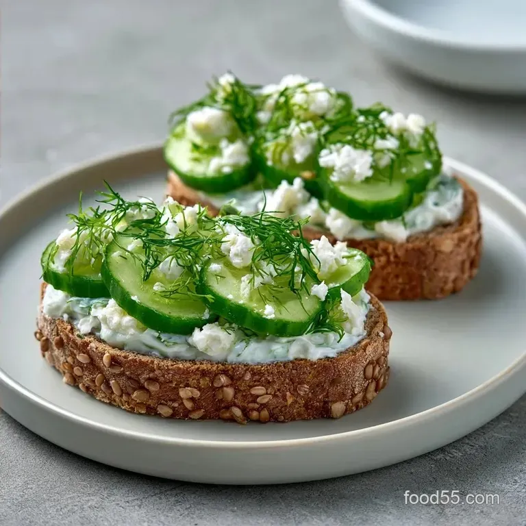 Healthy Cucumber Salad Sandwiches with Feta