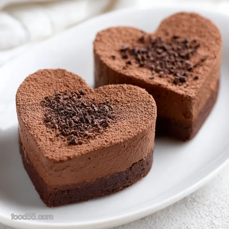 Heart Shaped Chocolate Cheesecake Brownies: Silky and Fudgy