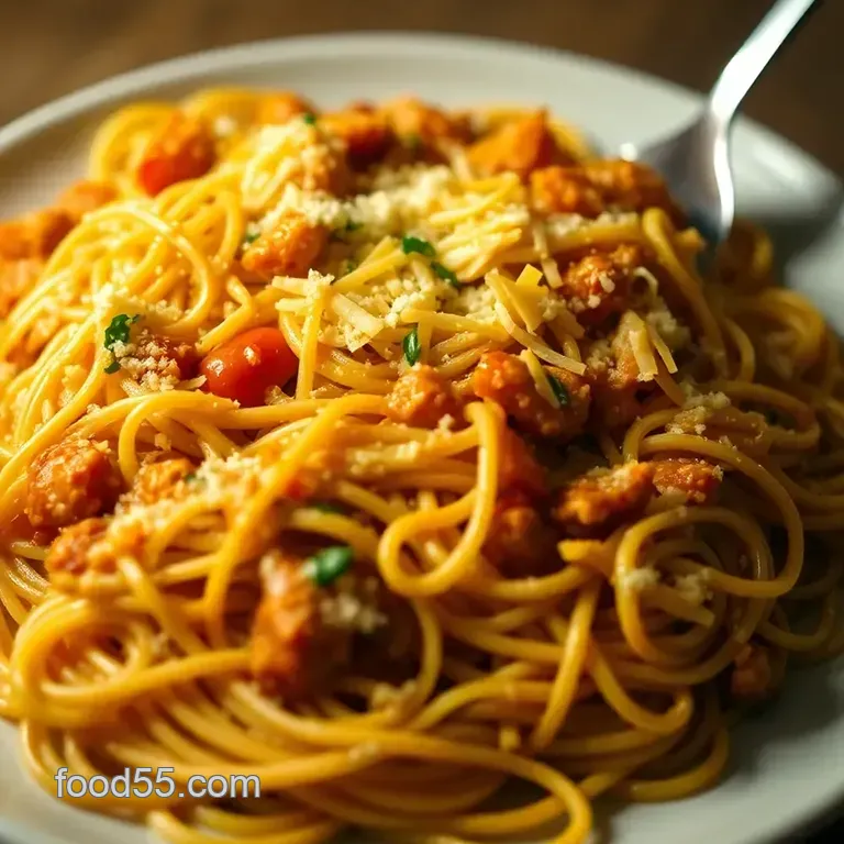 Heartwarming Chicken Spaghetti Bake presentation