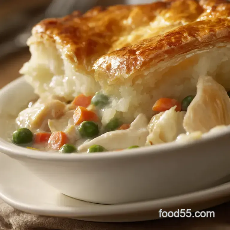 Hearty Chicken Pot Pie (With a Flaky Herb Crust) presentation