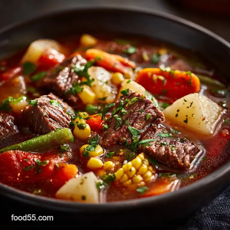 Crockpot Vegetable Beef Soup: the Ultimate Slow-Cooker Classic presentation