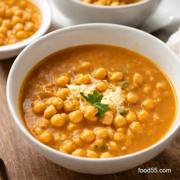 Hearty Italian Pasta E Ceci Pasta with Chickpeas presentation