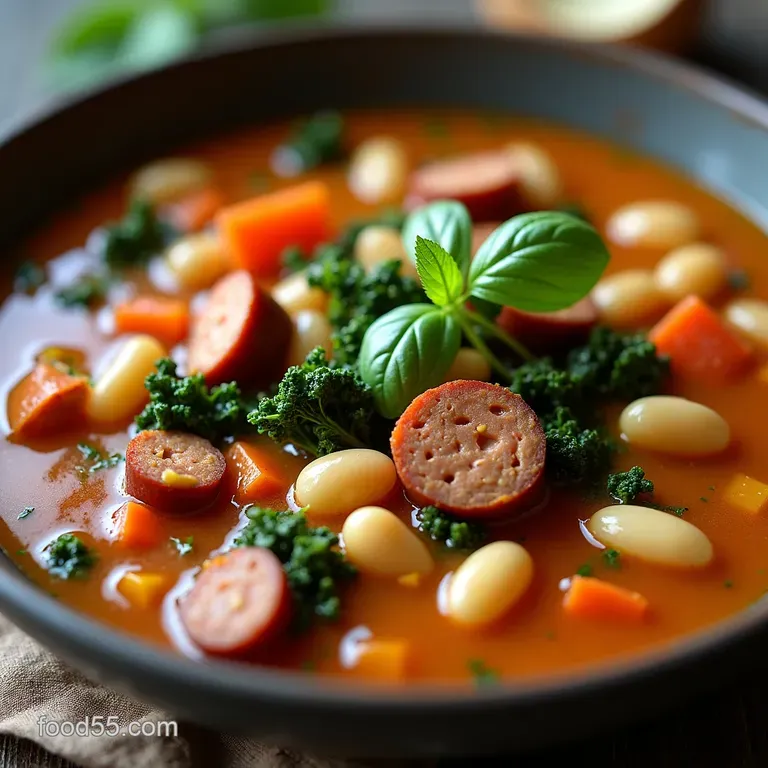 Tuscan Sunshine in a Bowl Hearty Turkey Sausage Kale White Bean Soup