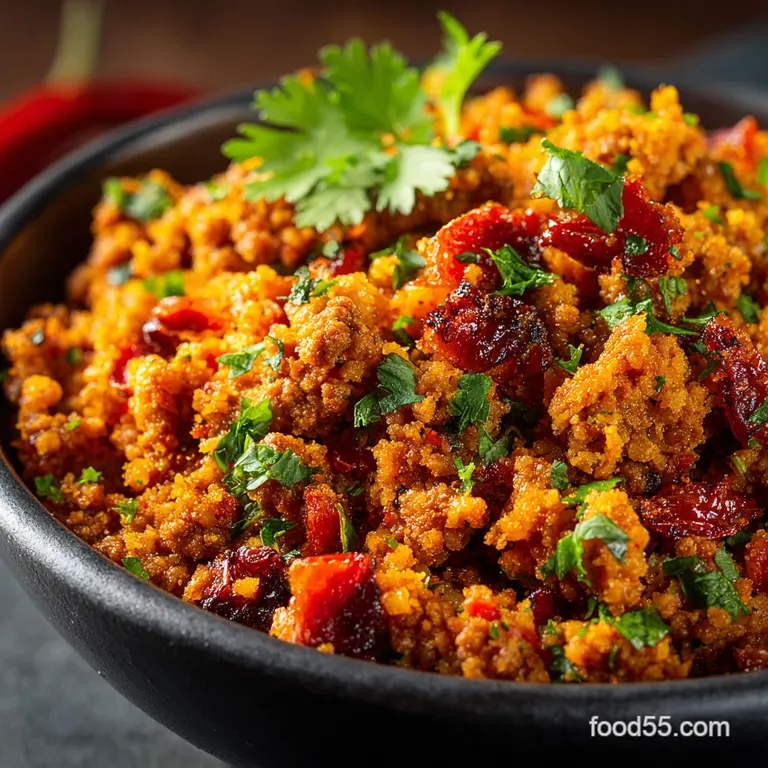 Hearty Slowcooked Picadillo presentation