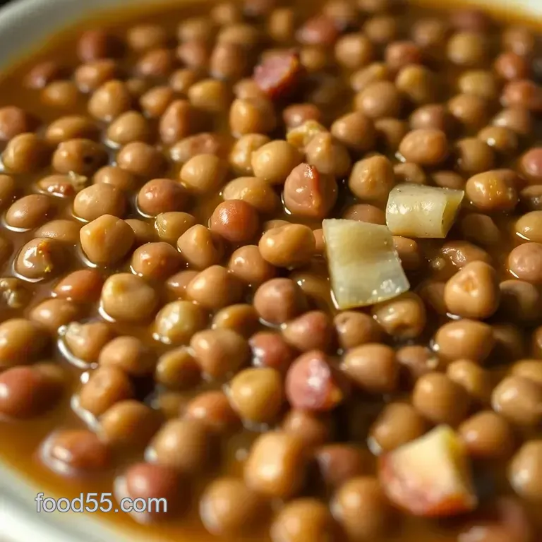 Hearty Southern-Style Black-Eyed Peas with Smoked Ham Hock presentation