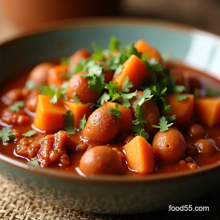 Hearty Turkey Chili with Sweet Potato presentation