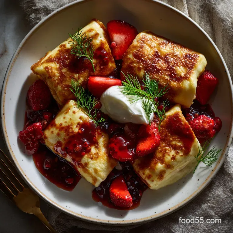 Heavenly Cheese Blintz Recipe: Silky & Crisp presentation
