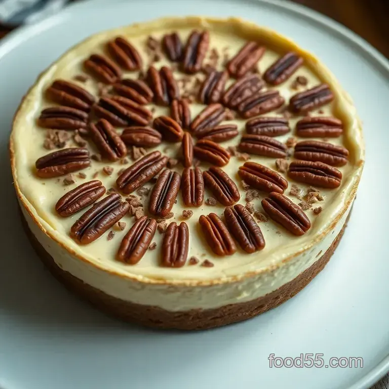 Heavenly Pecan Pie Cheesecake: A Decadent Fusion Delight presentation