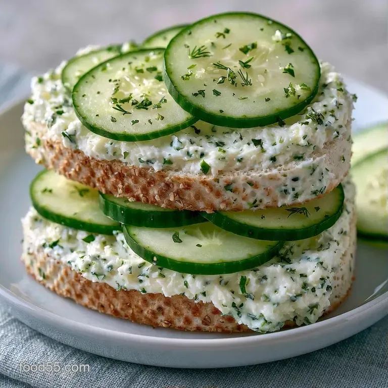 Crustless white tea sandwiches with vibrant green cucumbers and fresh dill, artfully arranged on a porcelain plate.