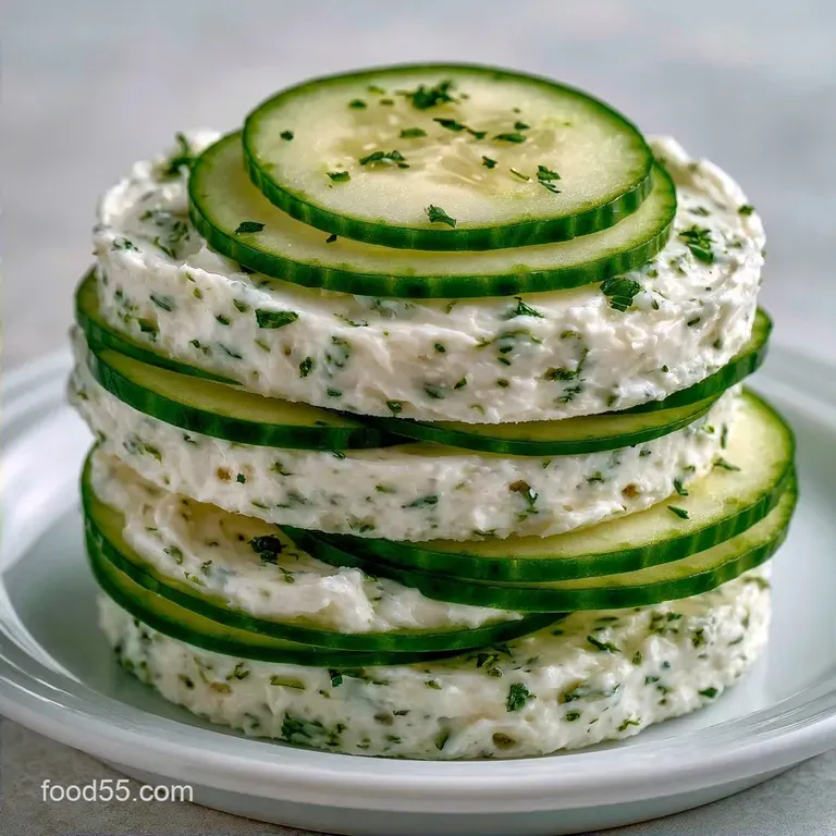 Herbed Cucumber Cream Cheese Sandwiches with Fresh Dill