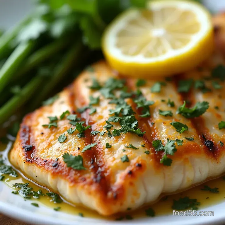 Easy Lemon Garlic Grilled Fish Fillet in Foil Packets