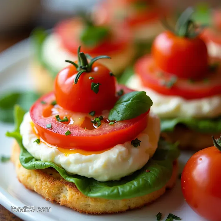 HighProtein Burst Tomato Caprese with Creamy Cottage Cheese