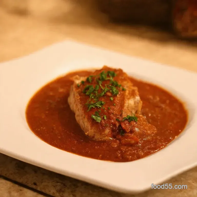 Homemade Marsala Sauce presentation