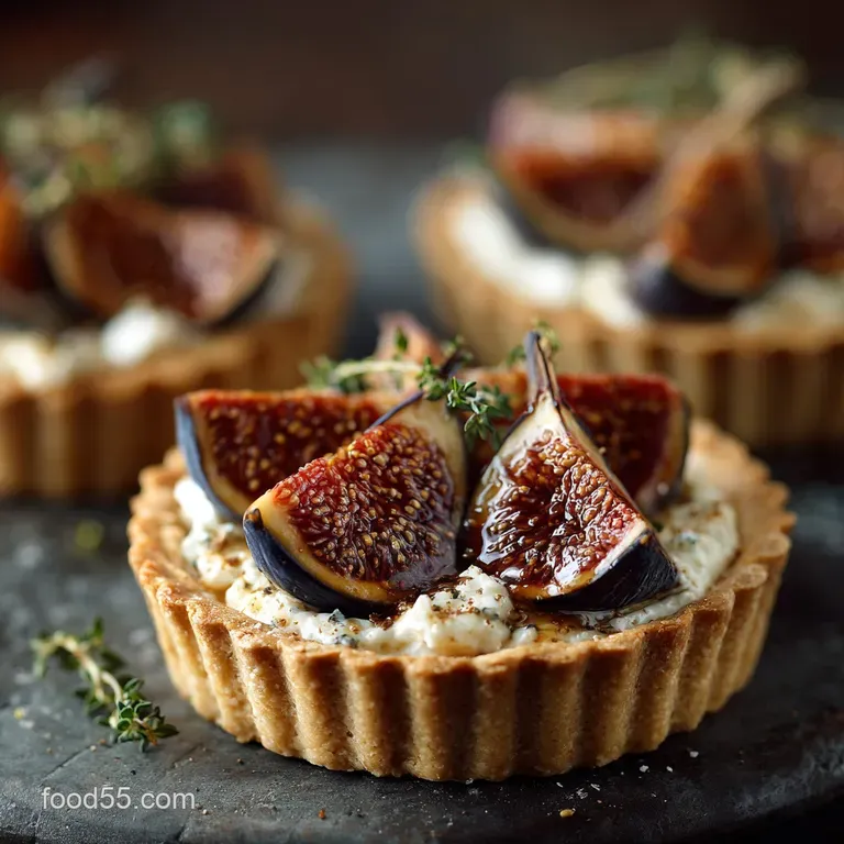 Goat Cheese Recipes: Figgy Honeyed Thyme Tart presentation