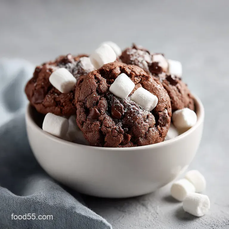 Hot Chocolate Cookies: Fudgy and Gooey