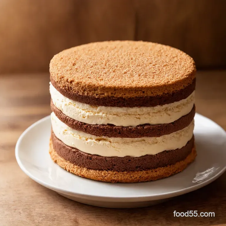 Ice Cream Sandwich Cake Nobake Layered Party Cake presentation