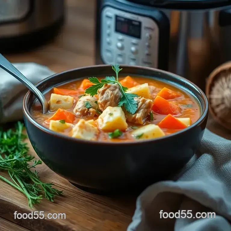 Instant Pot Chicken Soup with Tasty Veggies presentation