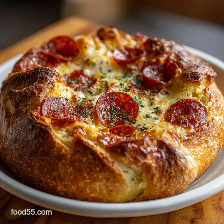 Italian Stromboli Stuffed Bread: Cheesy Pepperoni Bake