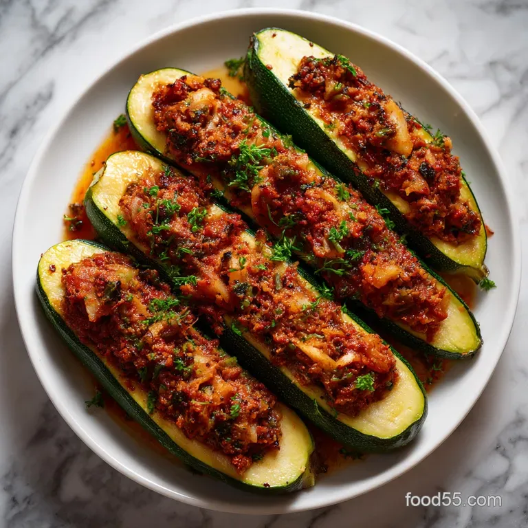 The Definitive Italian Stuffed Zucchini Recipe presentation