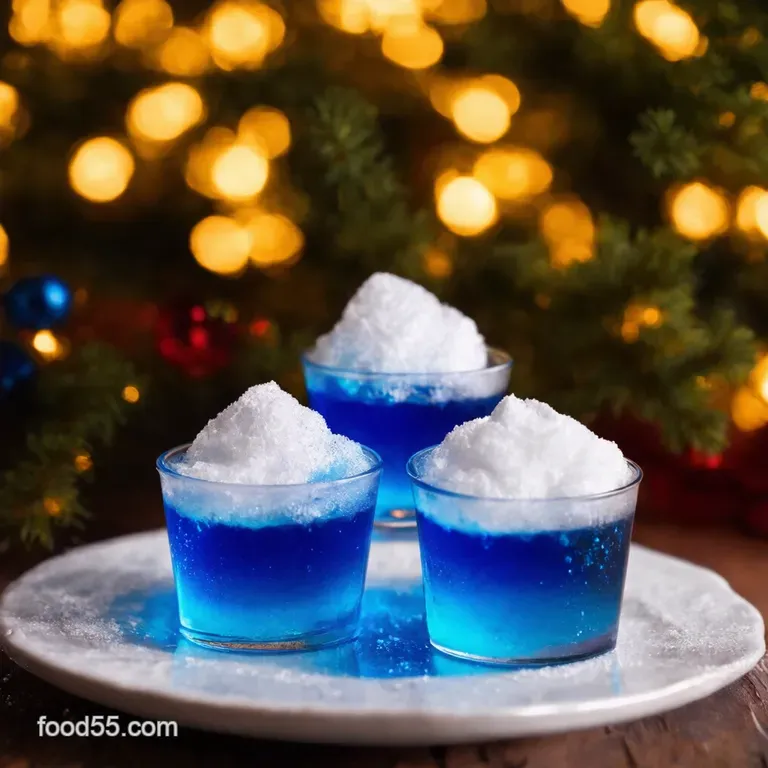 Jack Frost Jello Shots a Winter Wonderland in a Cup presentation