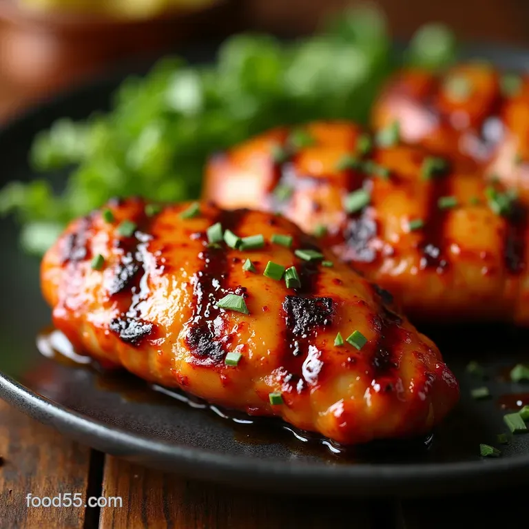 Gochujang Glazed Perfection Seriously Juicy Grilled Korean Chicken Breasts presentation
