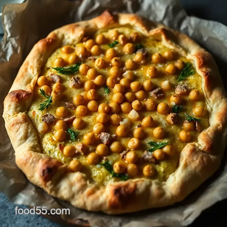 Julie Tichon’s Savory Chickpea Galette presentation