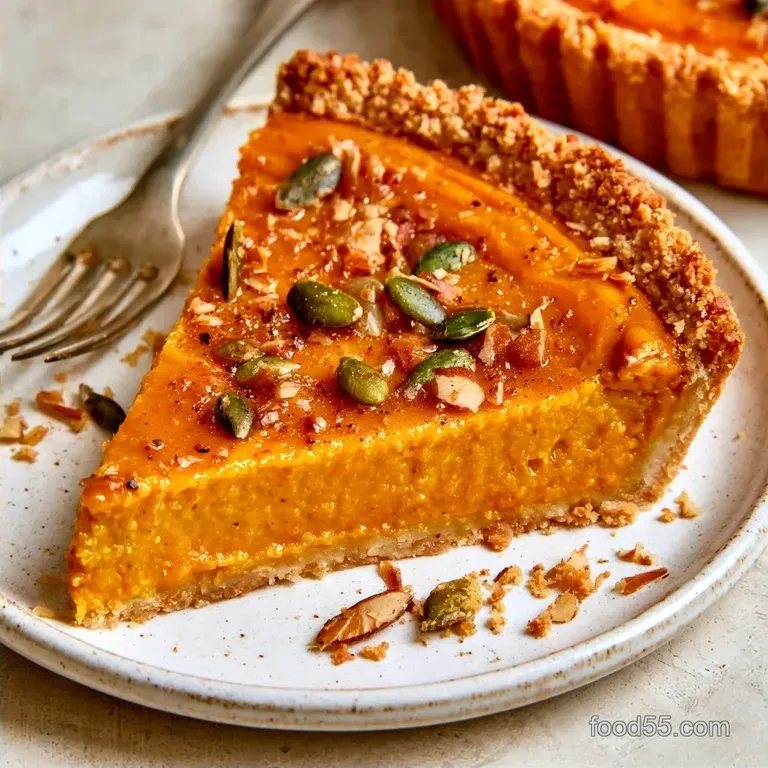 Keto Pumpkin Custard Pie with Almond Crust
