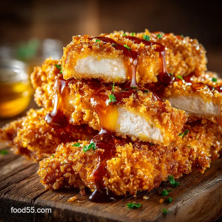 Kidfriendly Cheesy Baked Chicken Tenders presentation