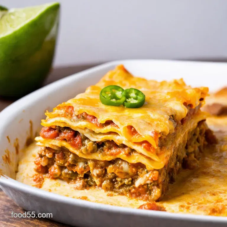 Layered Mexican Lasagna Tacostyle presentation