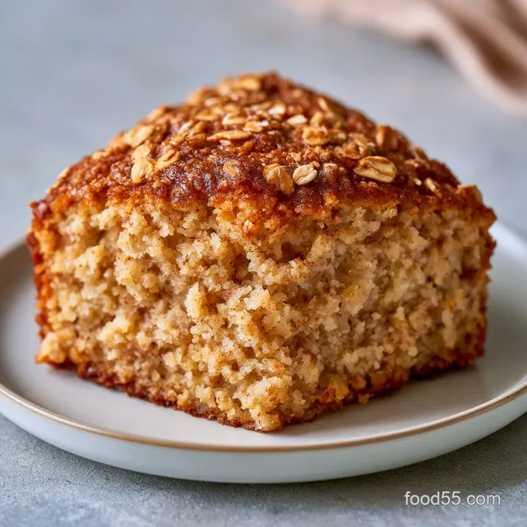 Old Fashioned Lazy Day Oatmeal Cake: Cinnamon Spiced
