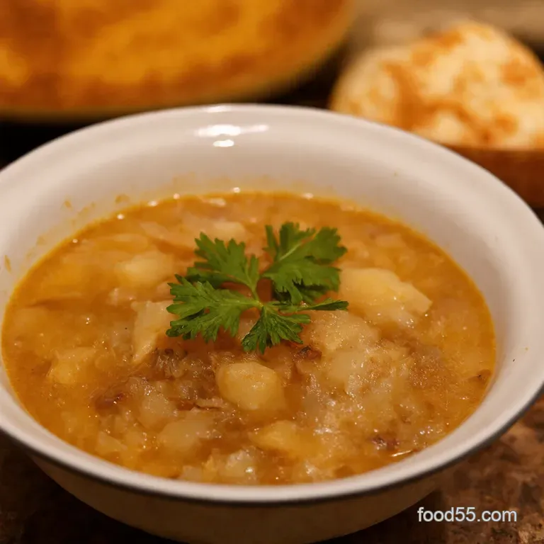 Le Magnifique the Best French Onion Soup presentation