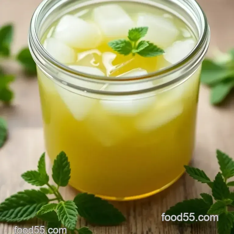 Lemon Balm Bliss: Aromatic Simple Syrup presentation