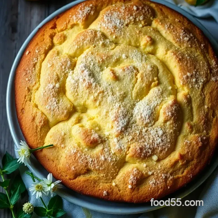 Lemon Balm & Elderflower Cake presentation