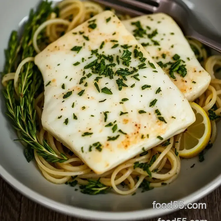 Lemon &amp Herb Sea Bass with Toasted Pine Nut Gremolata presentation