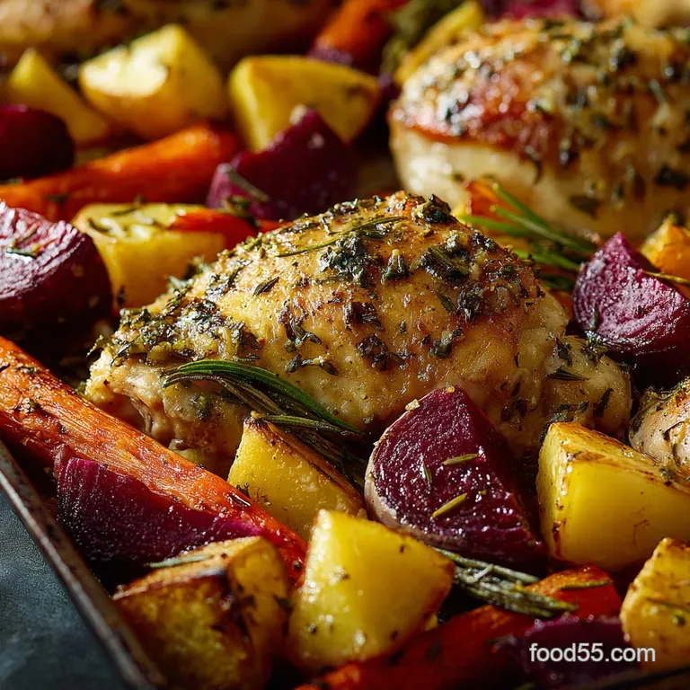 Sheet Pan Chicken and Veggies: Lemon Herb Roasting presentation