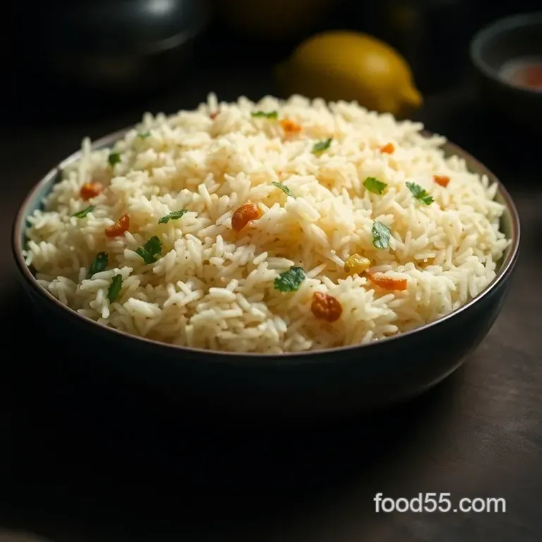 Lemon Rice: a Zesty Indian Delight presentation
