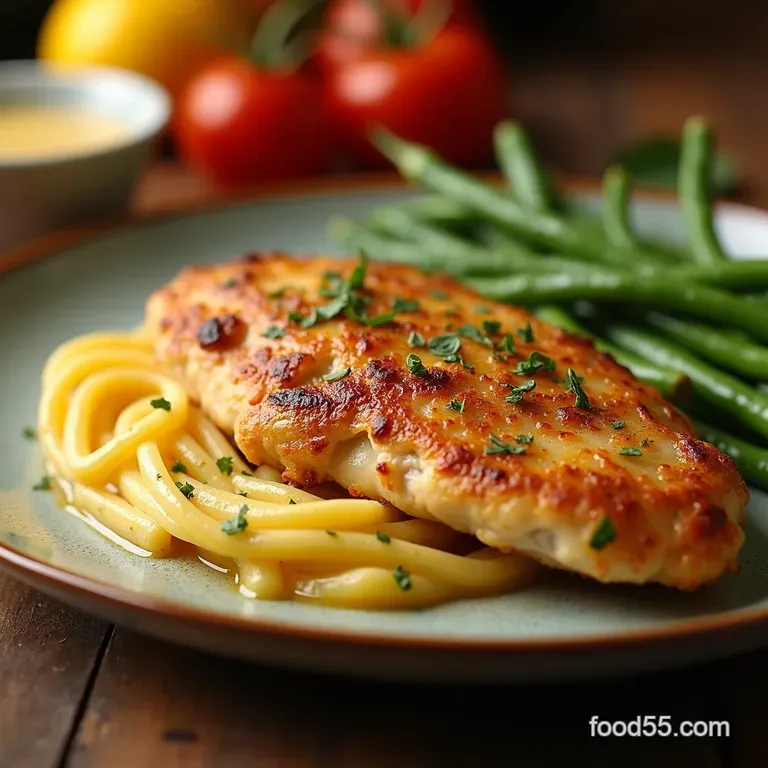 Lemonherb Chicken Francese Lightened Up presentation