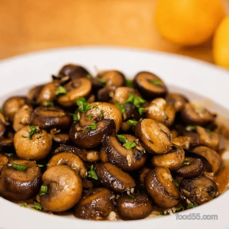Lemony Garlic Saut&eacute;ed Mushrooms a Restaurantworthy Side in Minutes presentation