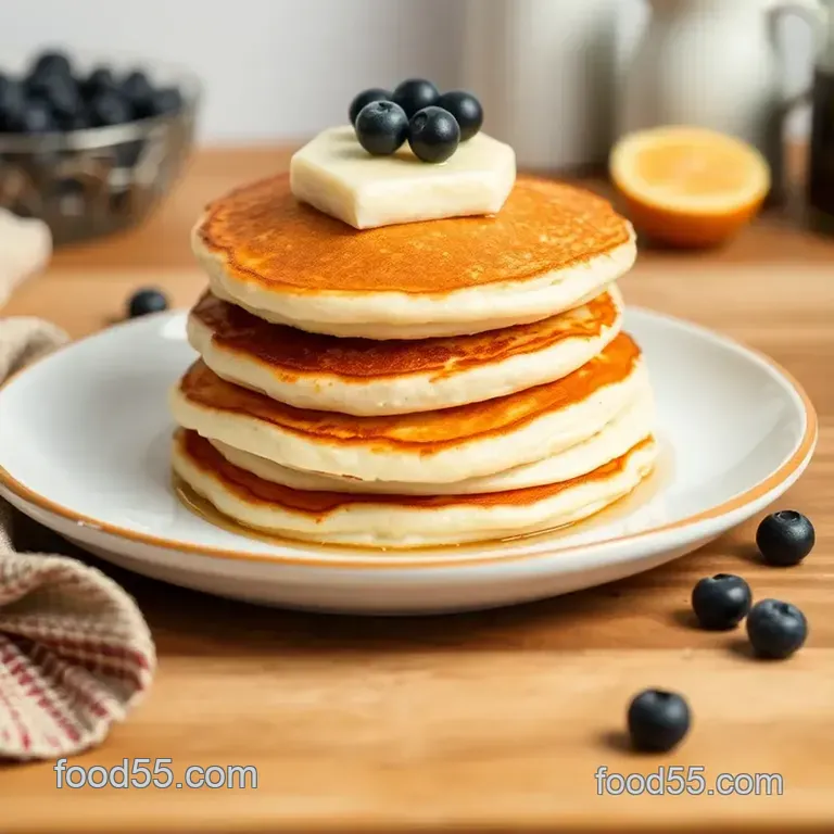 Light & Fluffy Buttermilk Pancakes presentation