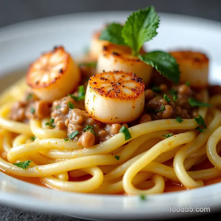 Linguine al Limone with Saut&eacute;ed Scallops Sweet Peas