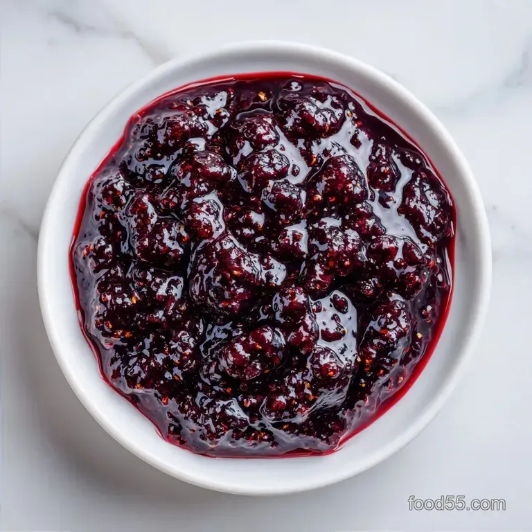 Low Sugar Mulberry Jam: Bright and Glossy